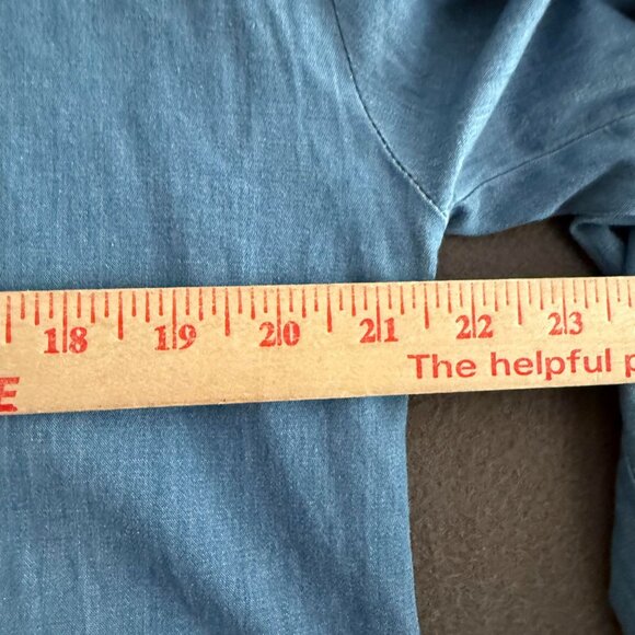 NWT My Still Life Hooded Denim Full Zip Jacket Women's Large Light Wash Blue - Picture 9 of 10